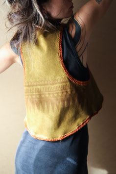 Print Vest gold