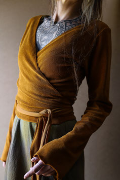 Wrap jacket cognac