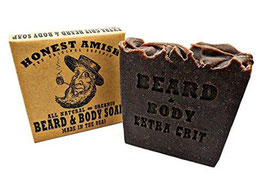 Beard and Body Soap Honest Amish extra grit (für dunkle Bärte)