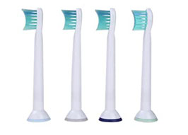 4 Ersatz Bürstenköpfe mit mini Bürstenköpfen (ähnlich wie Philips Sonicare ProResults)