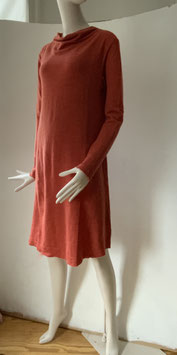 blusbar Kleid A-Linie mit Wasserfallkragen in Merinowolle