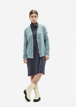 blusbar kastige Strickjacke mit Knöpfen in Merinowolle 8006