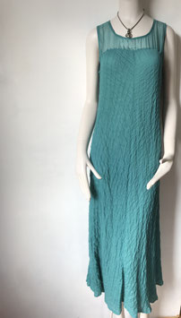 langes Seidenkleid mit transparentem Einsatz Pola