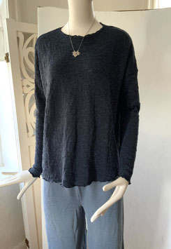 Bubble Wool weites Shirt mit Rundhals 4504