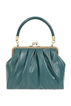 Scarlett Frame Handbag, Teal Green