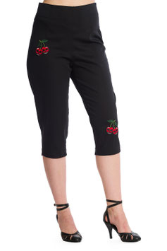 Sweet Revenge Cherry Capri Trouser