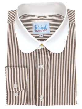 Beaumont Cedar Stripe Club Collar Shirt