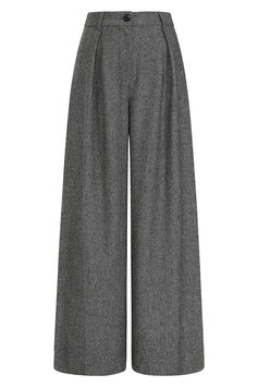 Grey Lori Herringbone Trousers