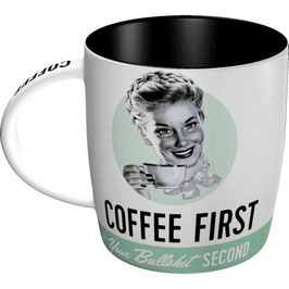 Coffee First, Say it 50`s Mug