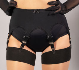 Pull on Suspender Belt Black