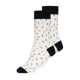 Cherries Socken, Offwhite