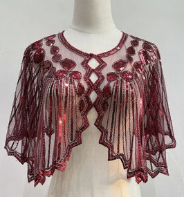 Flapper Stole Bolero, Red