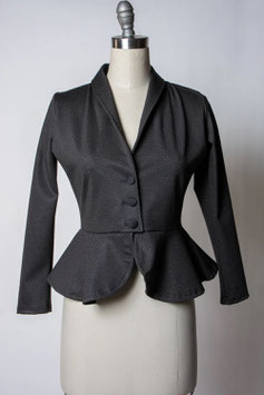 Diva Jacket, Black&Grey Pindot
