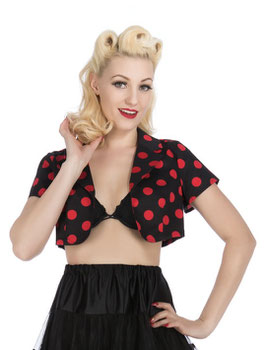 Black Red Big Dot Bolero