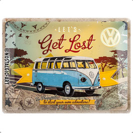 VW Bulli / Let`s Get Lost - Tin Sign