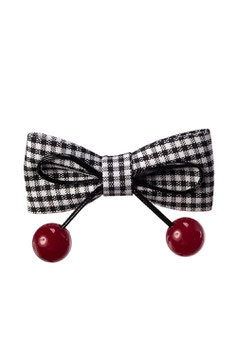 Two to Tango Cherry Hairclip, Gingham
