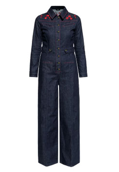 Denim Overall Roses