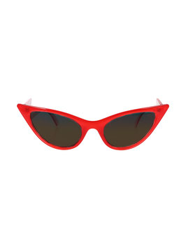 Sandra Cat Eye Sunglasses, Red