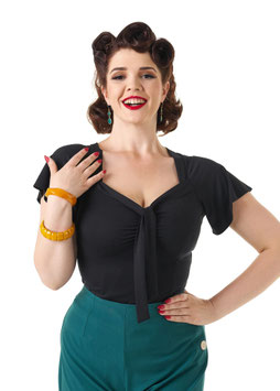 1940s Tie Top - Black