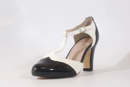 Gatsby Retro Heels, Black/White