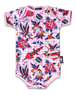 Tattoo Romper Pink