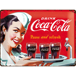 Coca Cola Waitress - Blechschild