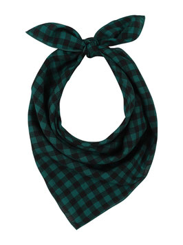 Sarah Check Square Scarf, Green