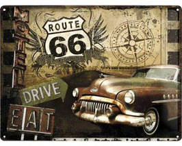 US Highways / Route 66 Road Trip - Tin Sign