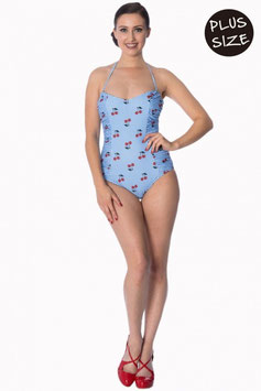Cherry Love Halter Swimsuit, Plussize