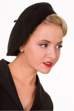 Beret - Vintage Claire Hat, Black