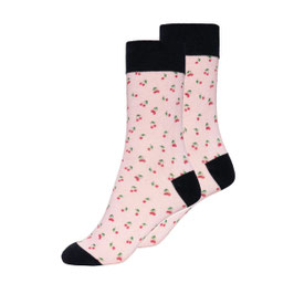 Cherries Socken, Dusty Pink