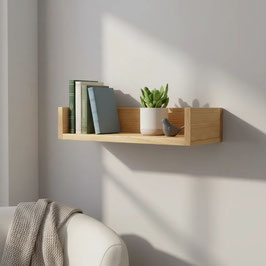Repisa Abierta 40 cm Madera de Pino Cera Transparente (#0799-CT)