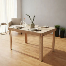 Mesa Para Antecomedor 120 x 80 x 75 Desarmable Madera de Pino Sin Pintar (#0807-SP)
