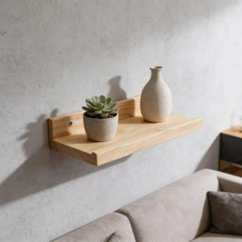 Repisa Con Ceja 30 cm Madera de Pino Cera Transparente (#0756-CT)