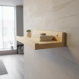 Repisa Con Ceja 40 cm Madera de Pino Sin Pintar (#0727-SP)