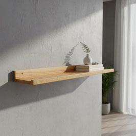 Repisa Con Ceja 120 cm Madera de Pino Cera Transparente (#0739-CT)