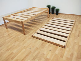 Base Doble Canguro Individual Modelo Lisboa Madera de Pino Cera Transparente (#0832-CT)