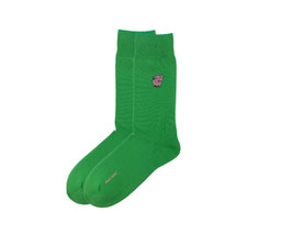 GROENE HERENSOKKEN MET GEBORDUURD VARKENTJE