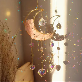 Suncatcher maan Rozenkwarts