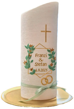Hochzeitskerze Franzi und Stefan