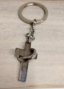 Schlüsselanhänger Kreuz mit Vater Unser