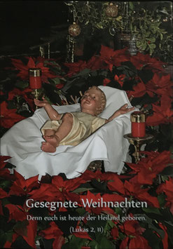 Weihnachtskarte Christkind Stadtpfarrkirche Mariä Himmelfahrt Tirschenreuth. 4-Seitig mit Kuvert