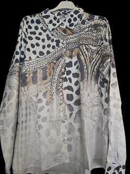Missy blouse black &white