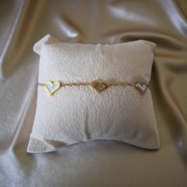 Armband hart wit