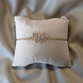 Armband vlinder steentjes