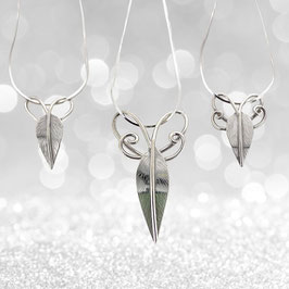 Leaf Heart Tendrils Necklaces (Various Sizes)