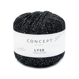LYSE 054 Filato fantasy in lino e cotone nero