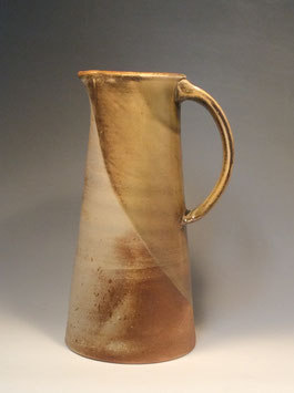 Wood-fired olive green celadon pitcher