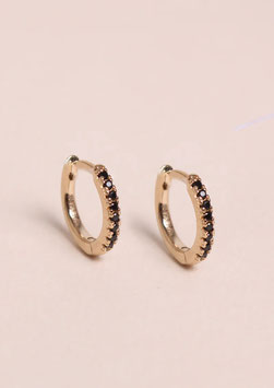 MINI CREOLES BLACK