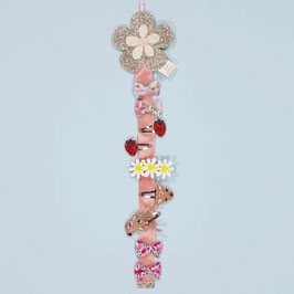 HAARSPANGENHALTER - RETRO BLUME ROSA